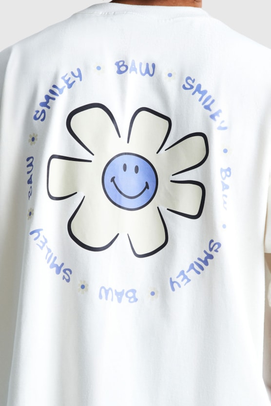OVERSIZED FLOWER BAW X SMILEY T-SHIRT