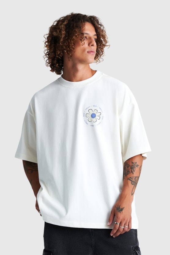 OVERSIZED FLOWER BAW X SMILEY T-SHIRT