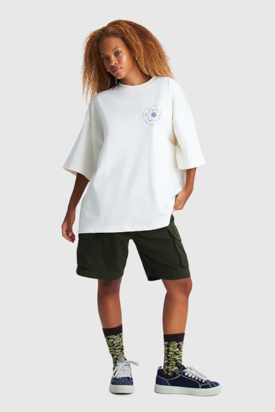 OVERSIZED FLOWER BAW X SMILEY T-SHIRT