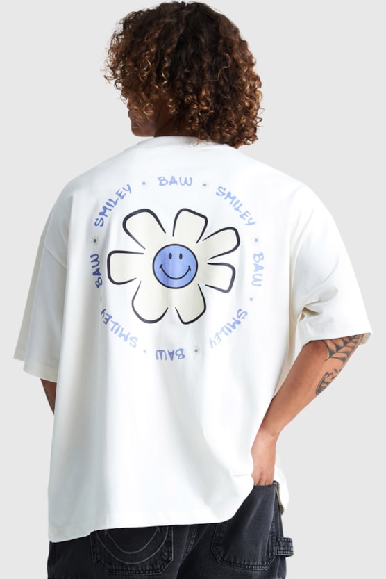 OVERSIZED FLOWER BAW X SMILEY T-SHIRT