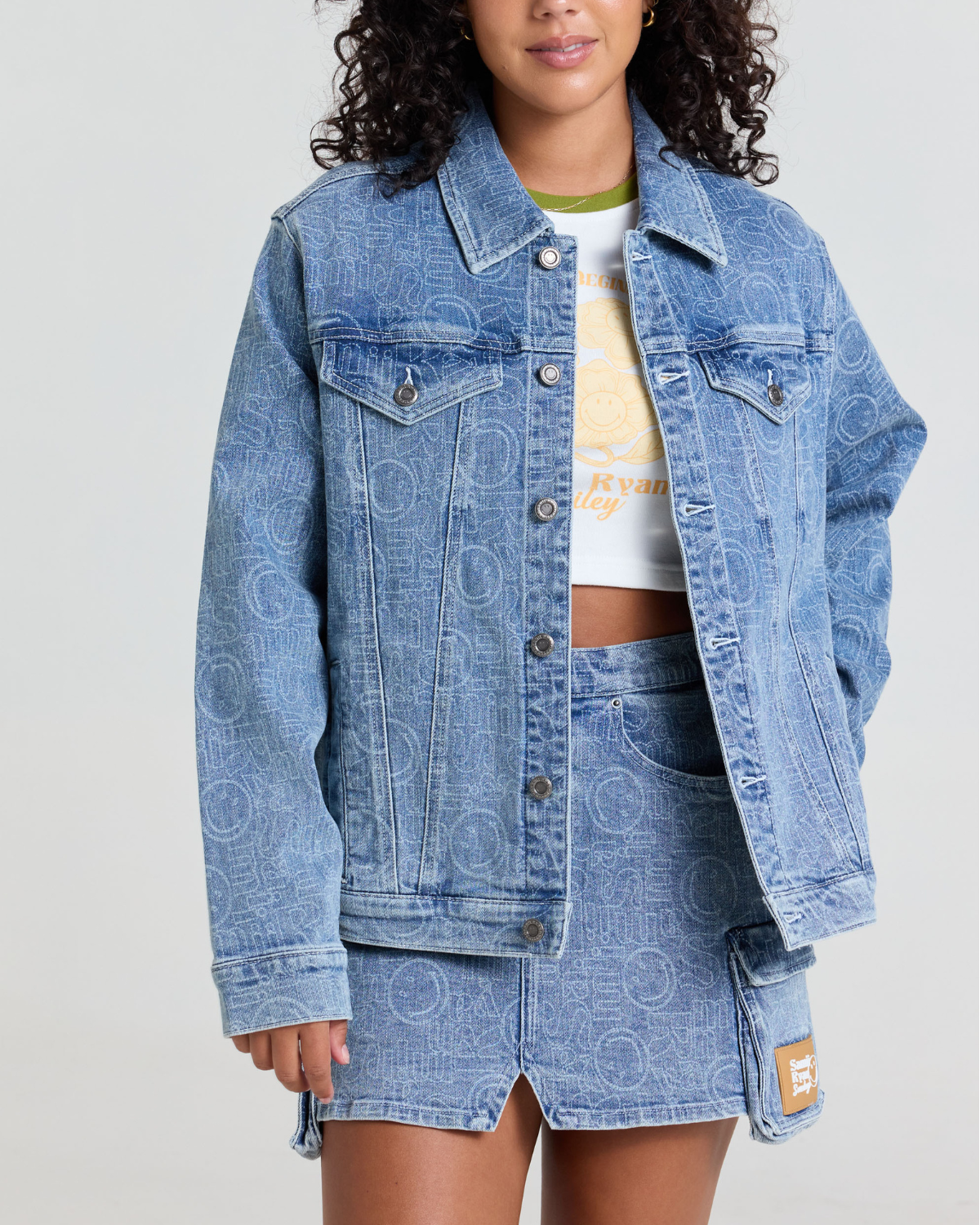 Smiley® Oversized Denim Jacket