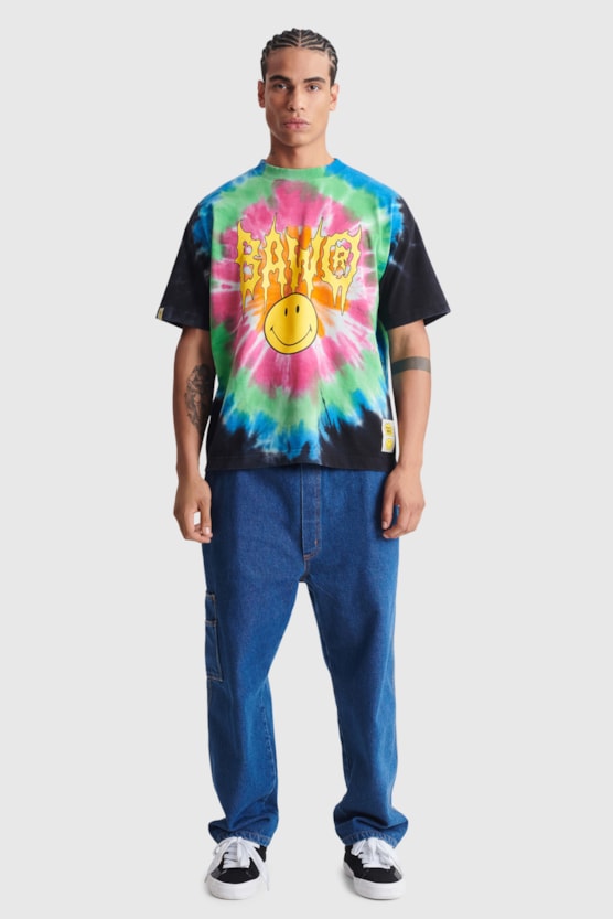 OVERSIZED BAW DYED HOUSE SMILEY® T-SHIRT