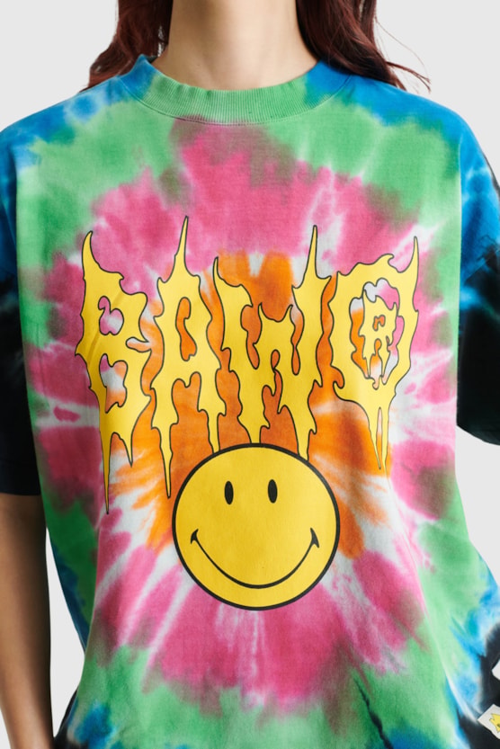 OVERSIZED BAW DYED HOUSE SMILEY® T-SHIRT