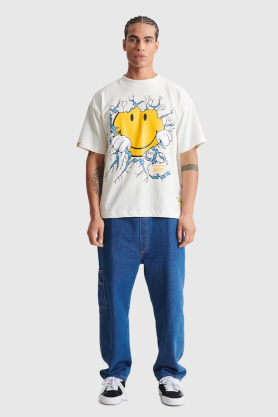 OVERSIZED BAW CRACKED SMILEY® T-SHIRT