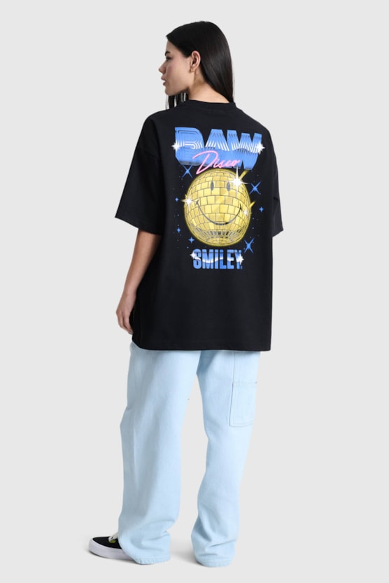 OVERSIZED BAW DISCO BALL SMILEY® T-SHIRT