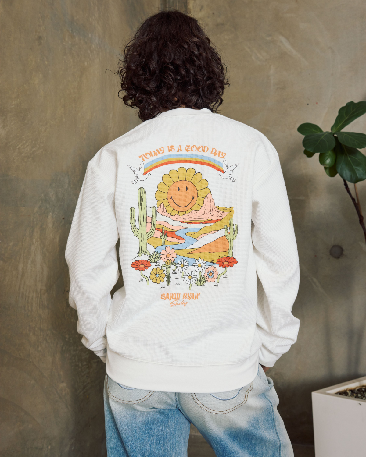 Smiley® In The Valley Thermal Longsleeve, White