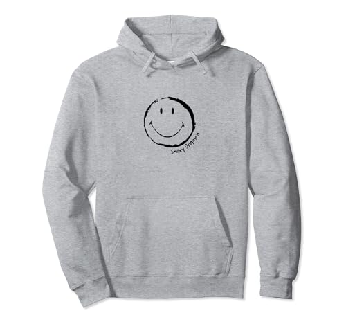 Smiley Originals® Happy Face Ink Sketch Black Sweat à Capuche