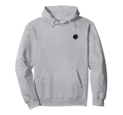 Smiley Originals glückliches Gesicht Tropf Farbe schwarz Pullover Hoodie