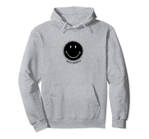 Smiley Originals glückliches Gesicht Spray schwarz Icon Pullover Hoodie