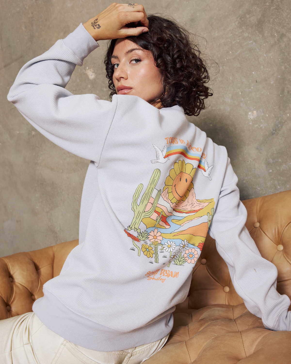 Smiley® In The Valley Thermal Longsleeve, Grey