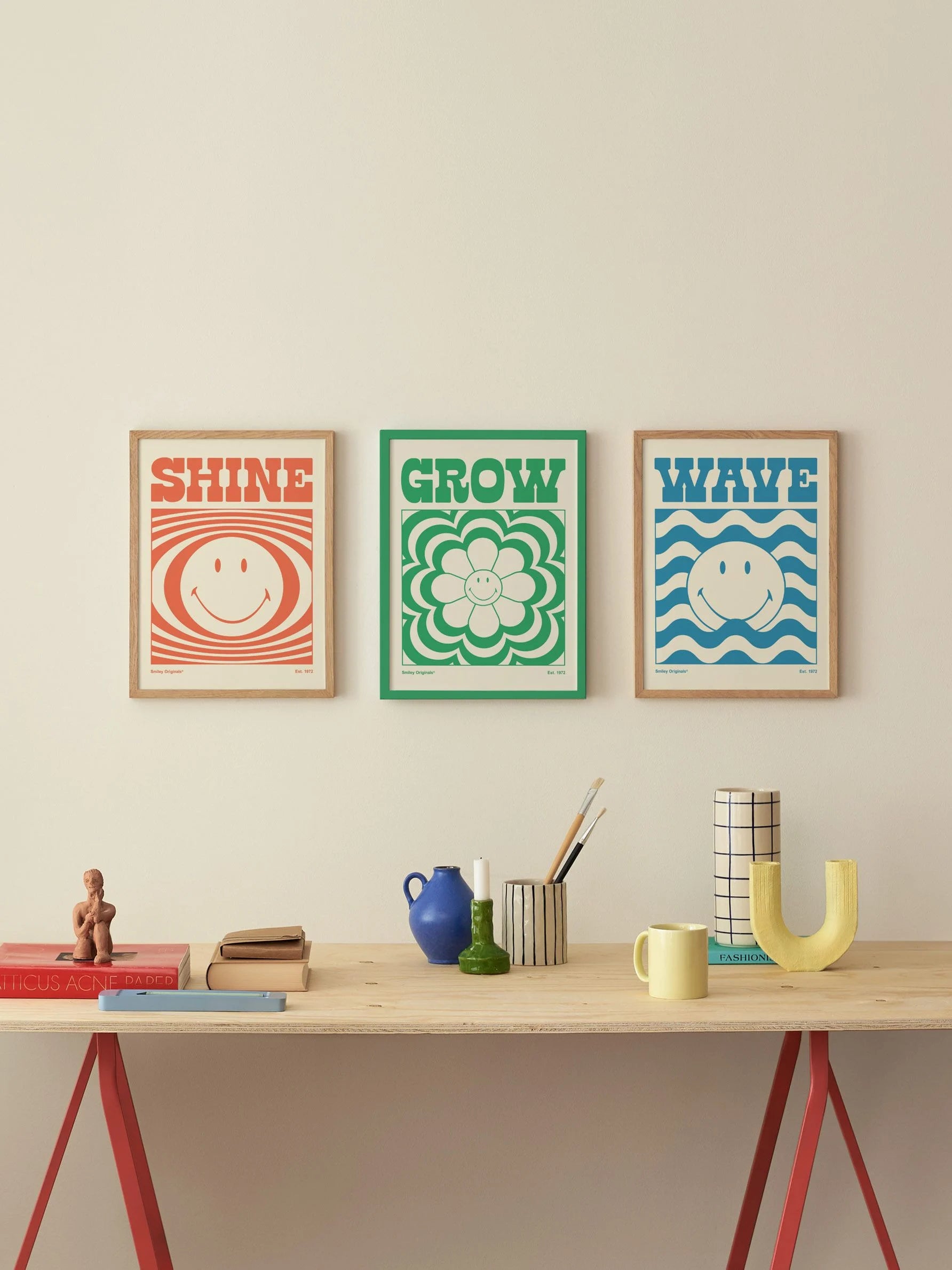 Smiley Wave Poster
