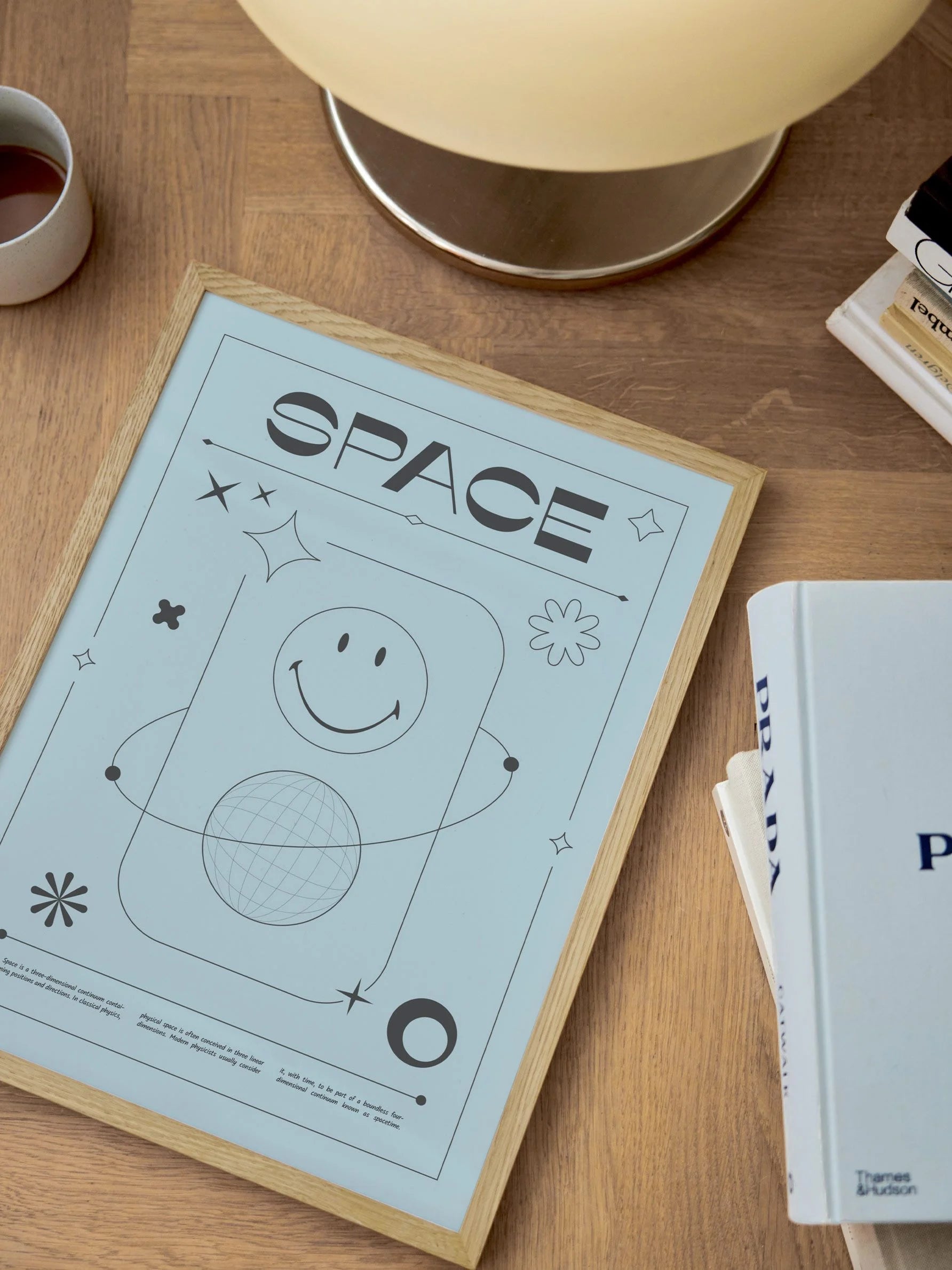 Smiley Space Blue Poster