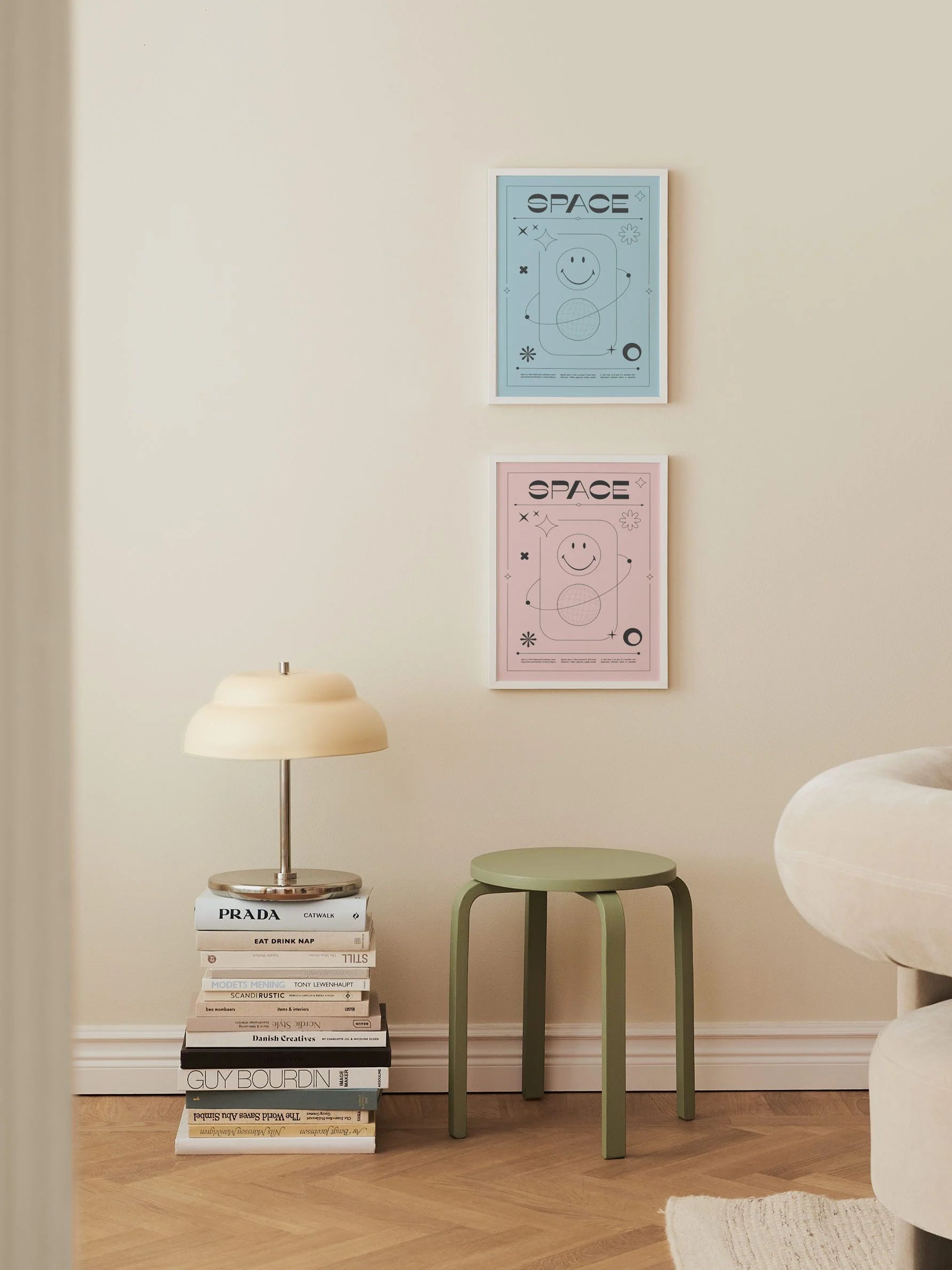 Smiley Space Pink Poster