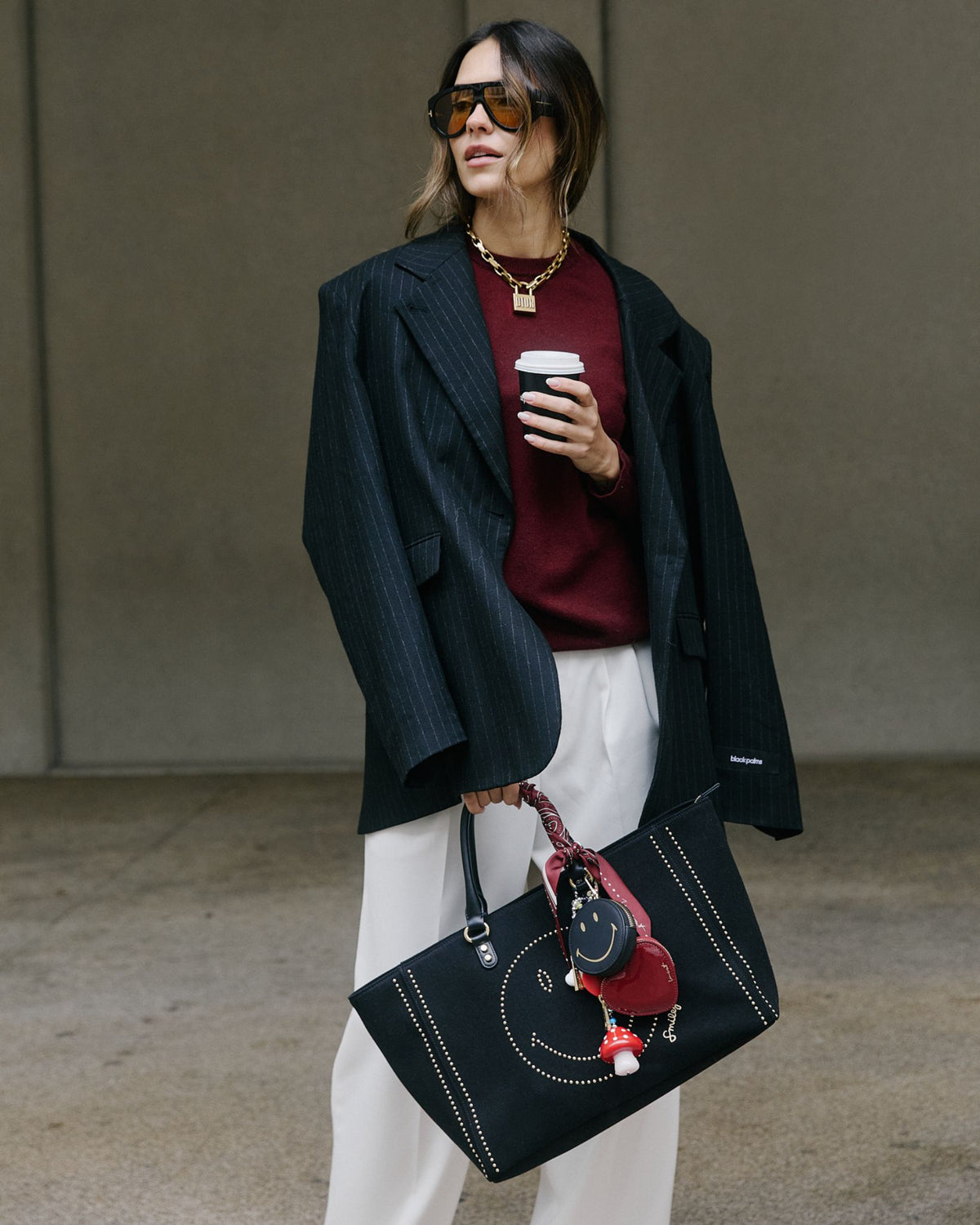 Big Tote Bag Smiley® Denim Black