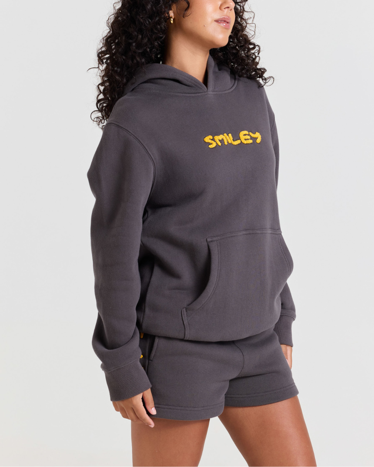 Smiley® Chenille Hoodie, Charcoal