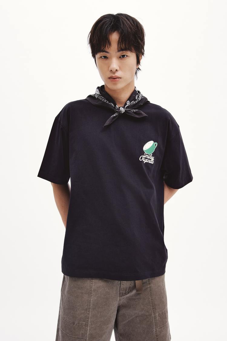 Loose Fit Printed cotton T-shirt