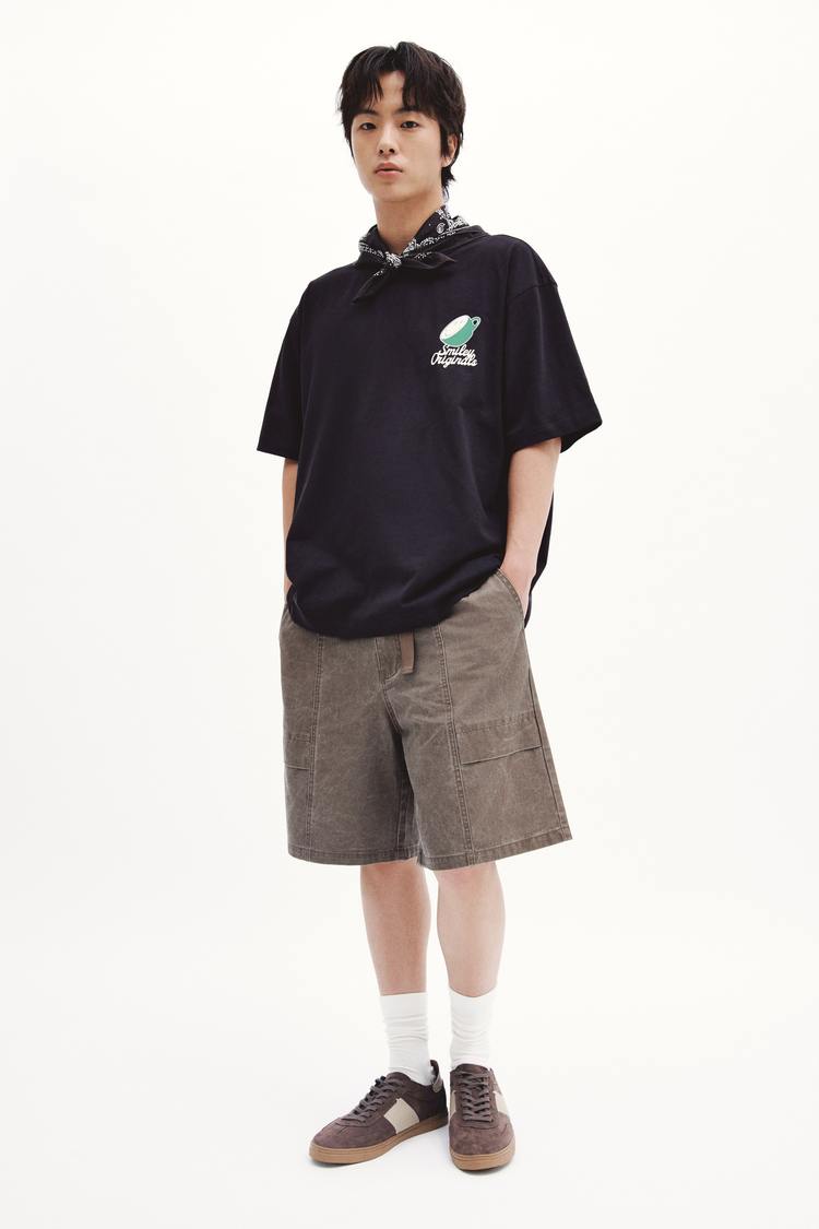 Loose Fit Printed cotton T-shirt