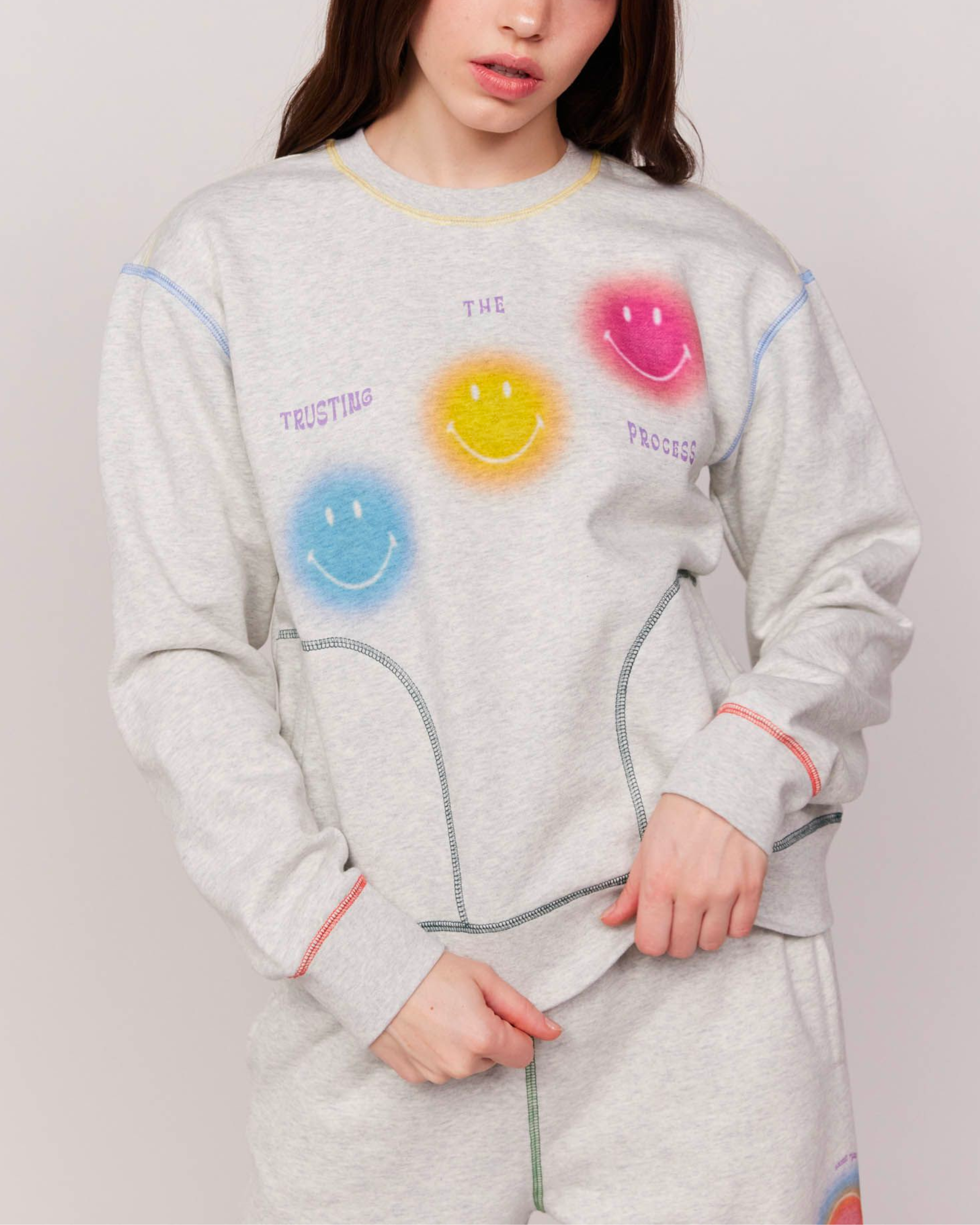 Smiley® Rainbow Crewneck