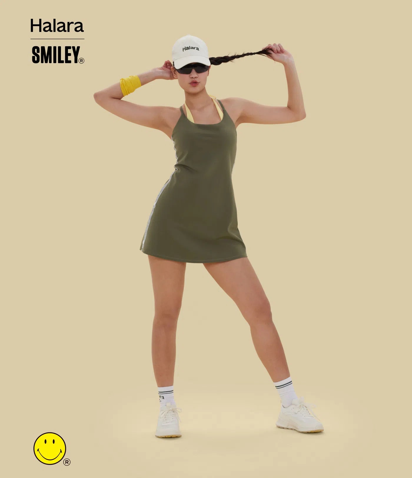 Halara X Smiley SoftlyZero Plush Backless Mini Dance Active Dress-Ea Halara X Smiley SoftlyZero Plush Backless Mini Dance Active Dress-Ea
