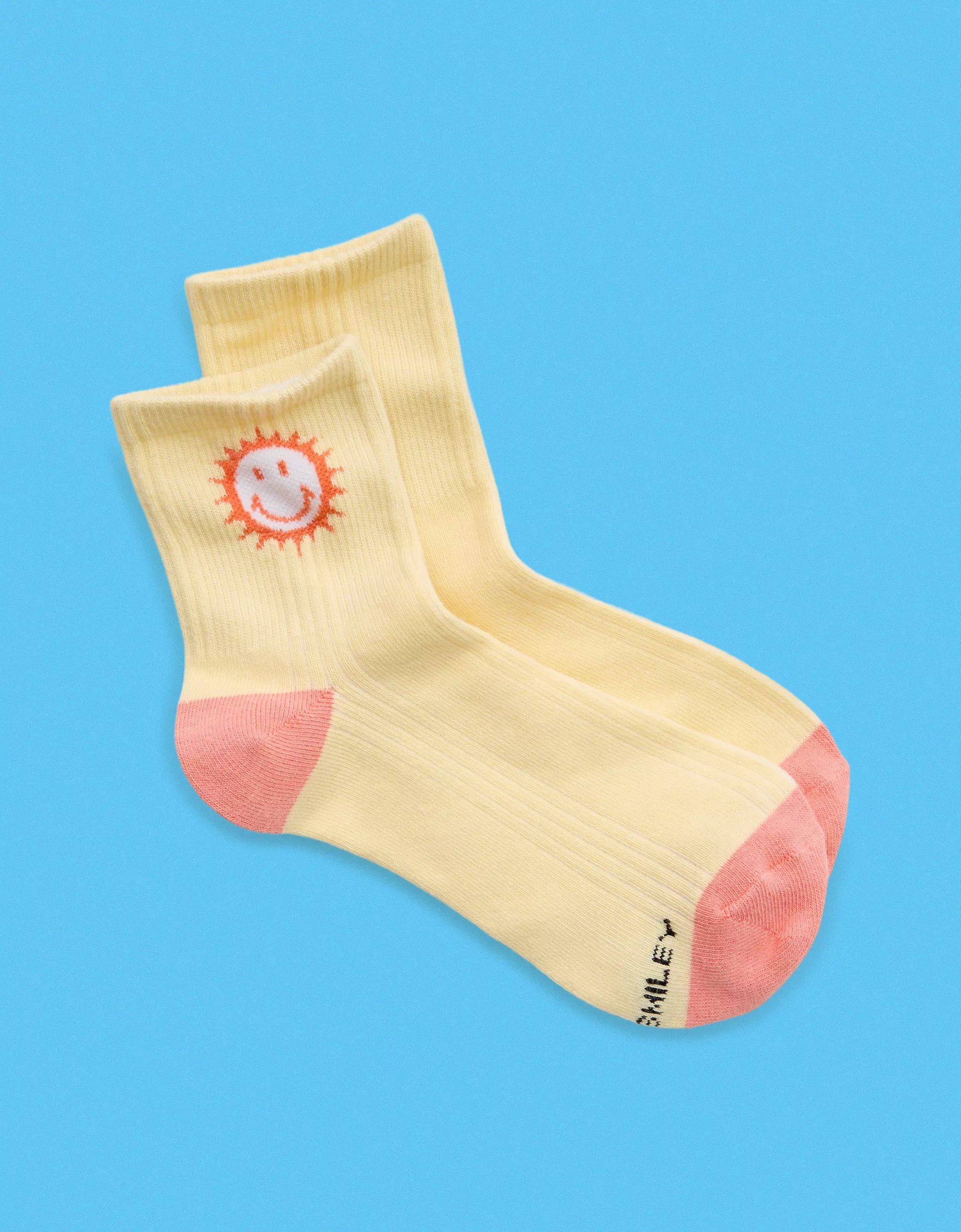 Aerie | Smiley® Ribbed Cotton Quarter Socks