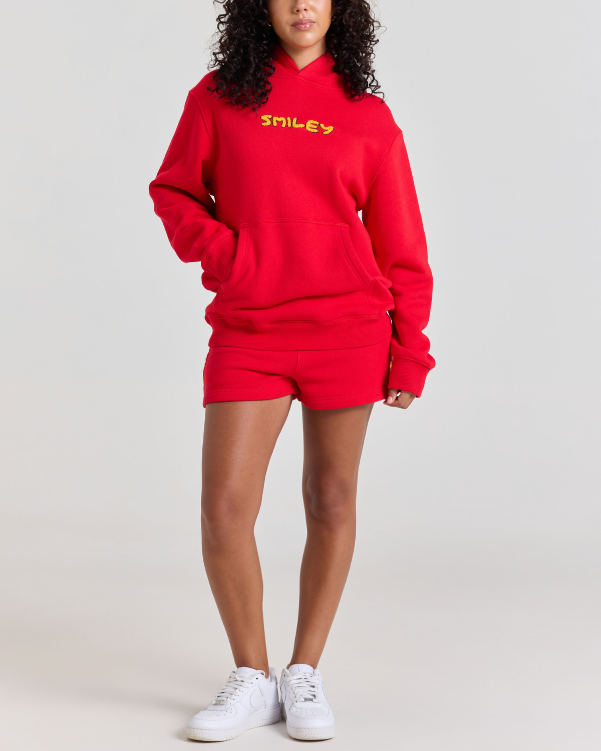 Smiley® Chenille Shorts, Red