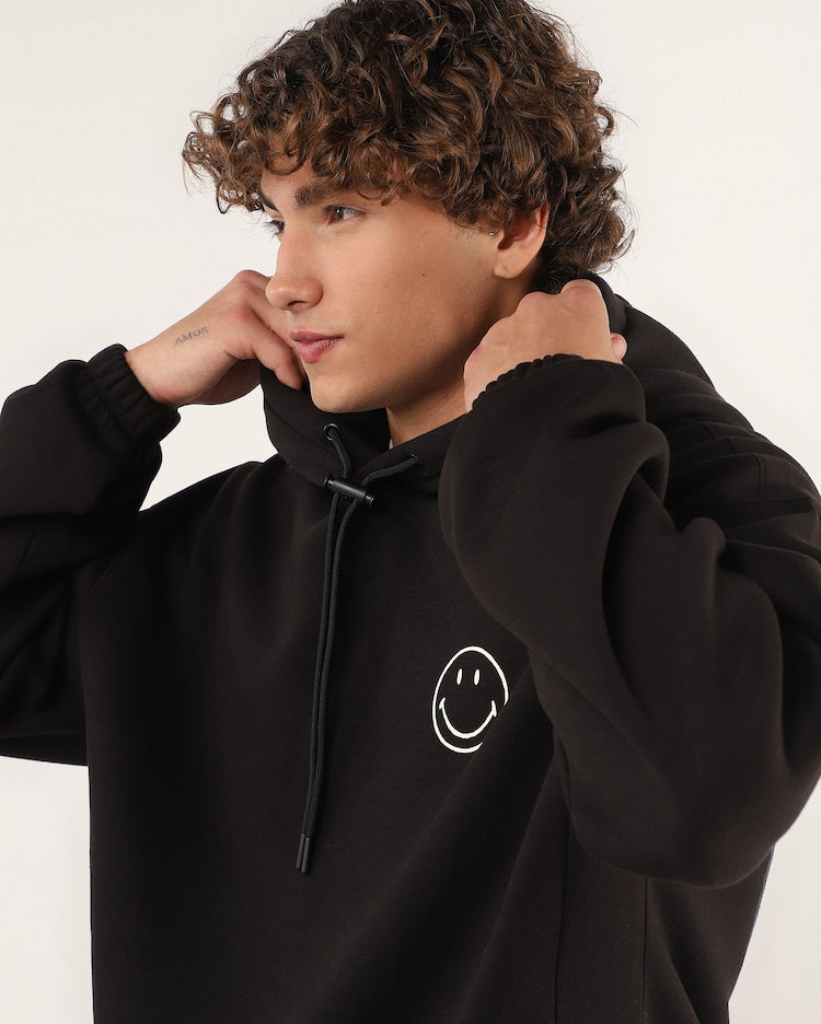 Men's regular sweatshirt - black | The Smiley Company