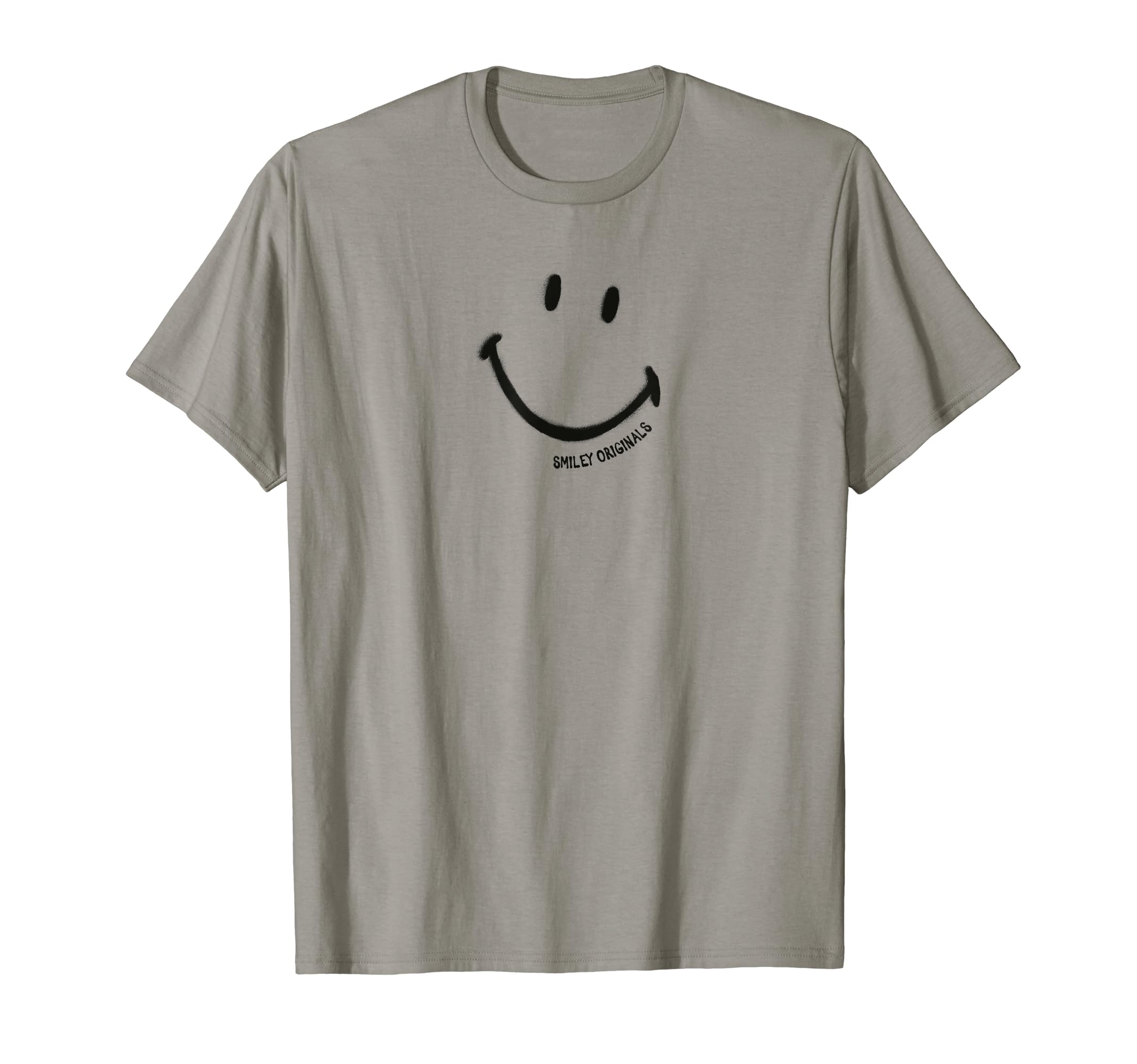 Smiley Originals Happy Face Schwarzes Sprüh-Lächeln T-Shirt