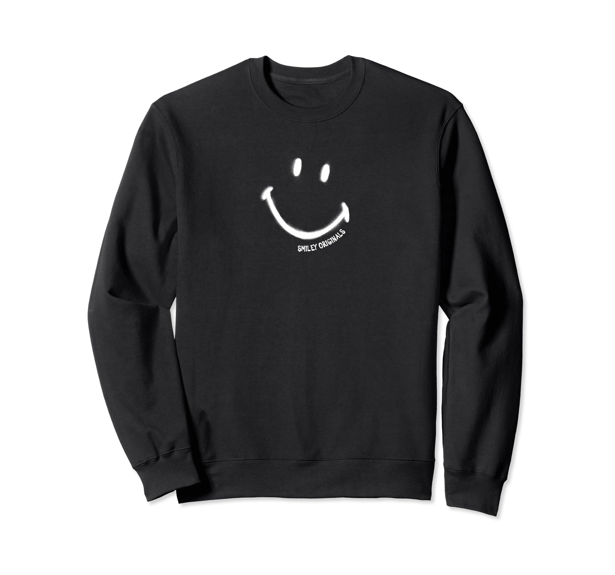 Smiley Originals® Happy Face White Spray Smile Felpa
