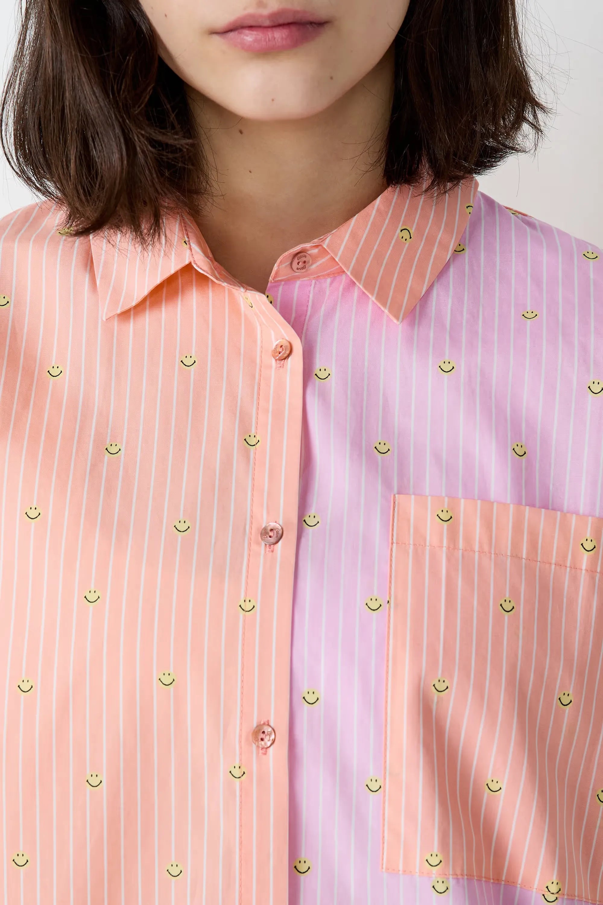 Striped Short Sleeve Pajama Shirt | Etam