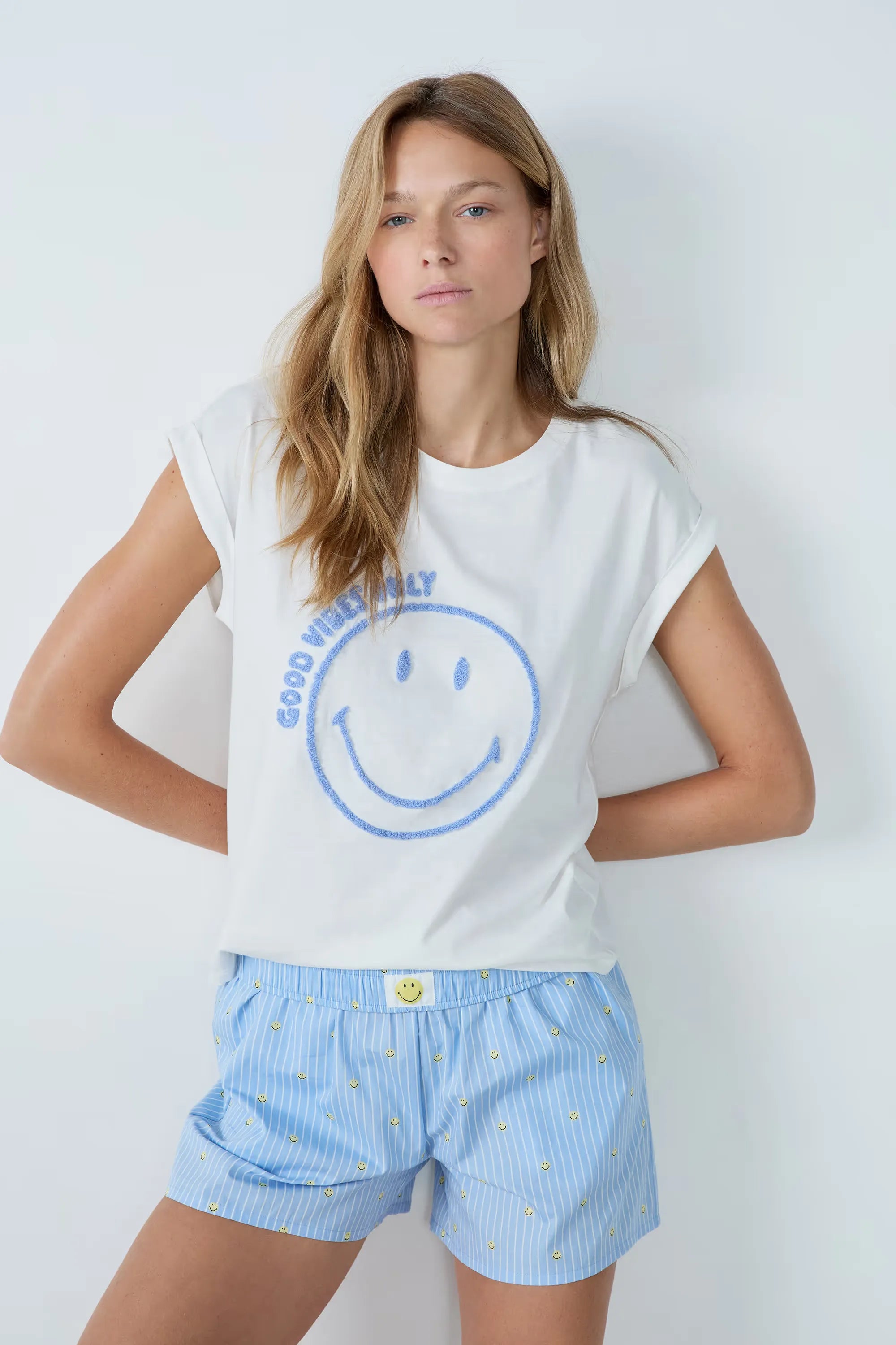 “Good Vibes Only” Short Sleeve Cotton T-Shirt | Etam