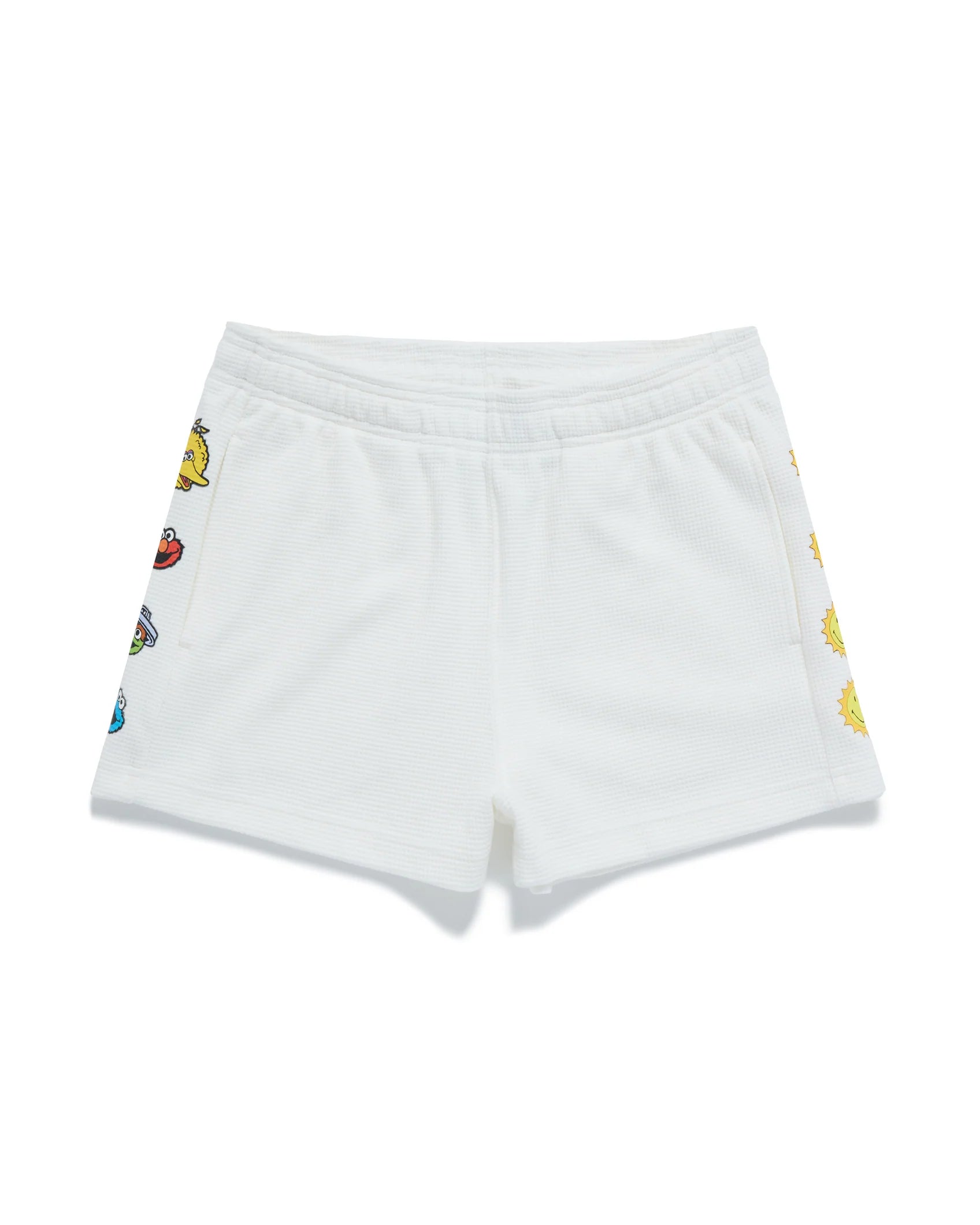 Sesame Street Spreads Joy Thermal Shorts, White