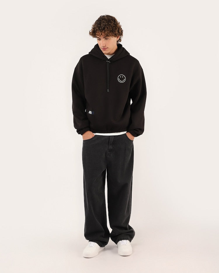 Men's regular sweatshirt - black | The Smiley Company