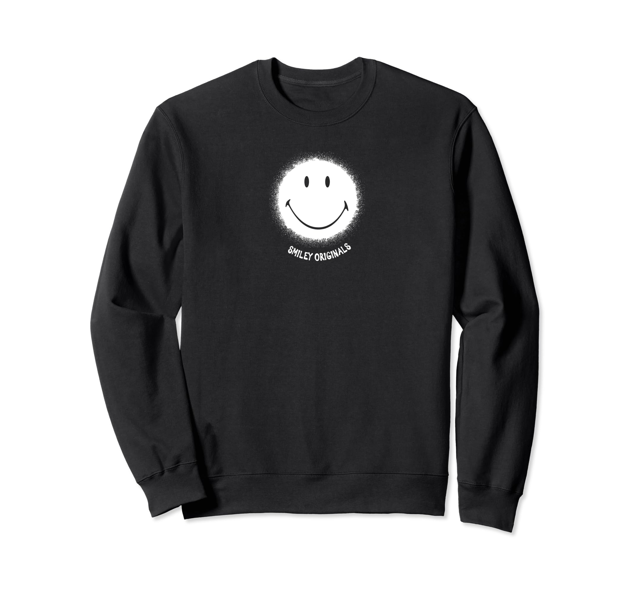 Smiley Originals® Happy Face Spray White Icon Felpa