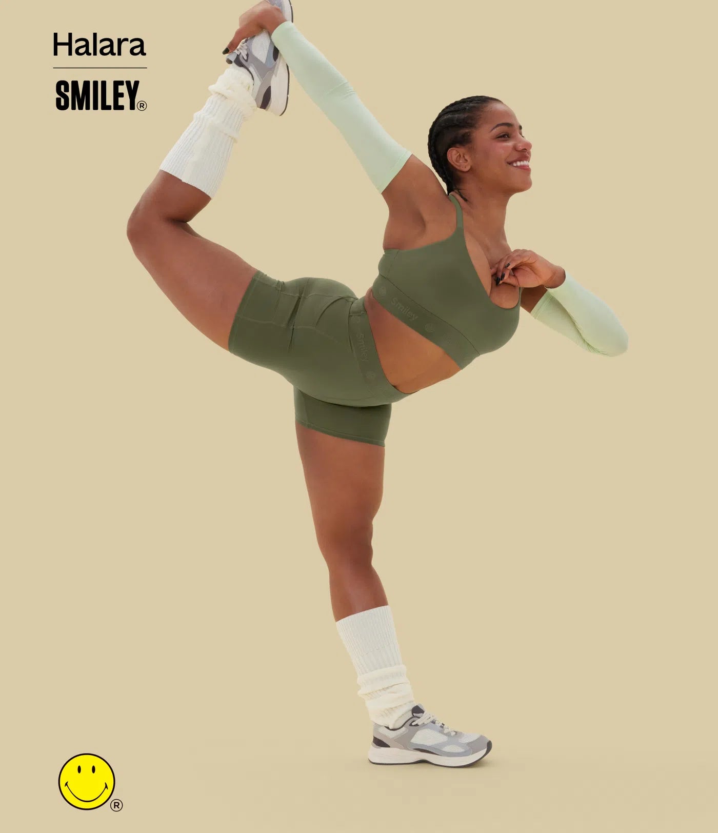 Halara X Smiley® SpeedWave™ High Waisted Quick Dry Cycling Biker Shorts 5'' with Pockets