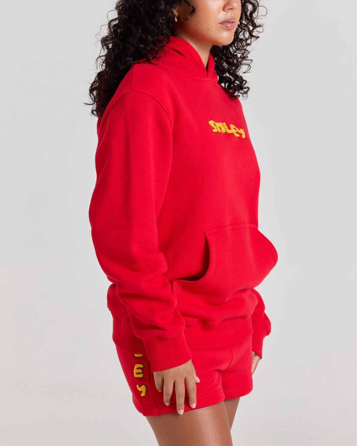 Smiley® Chenille Hoodie, Red