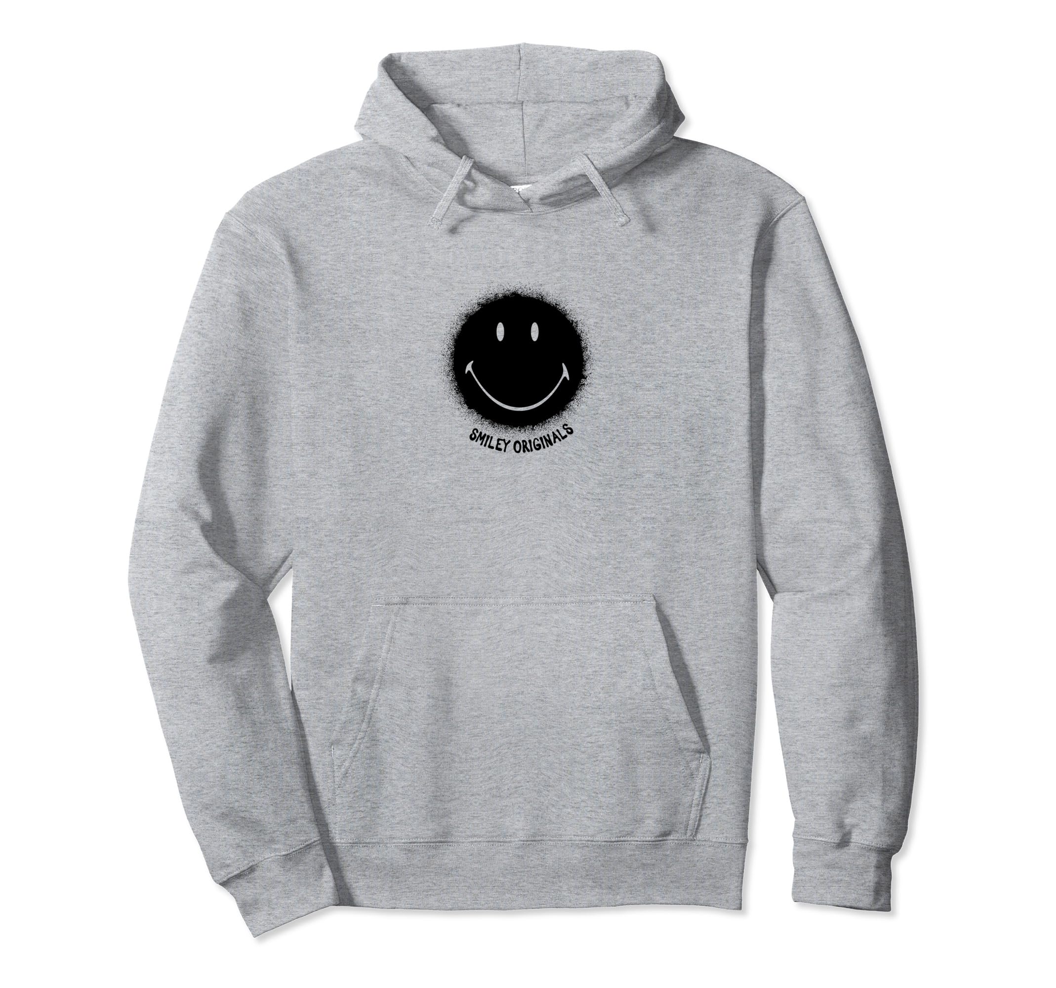 Smiley Originals® Happy Face Spray Black Icon Felpa con Cappuccio