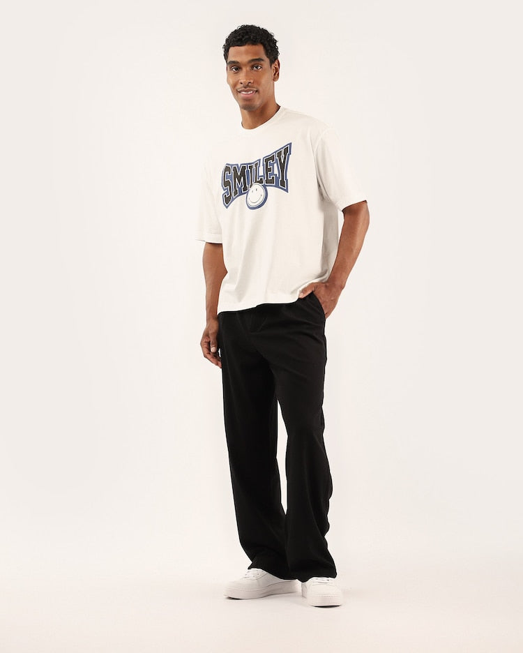 Men's Boxy T-Shirt - White | The Smiley Company