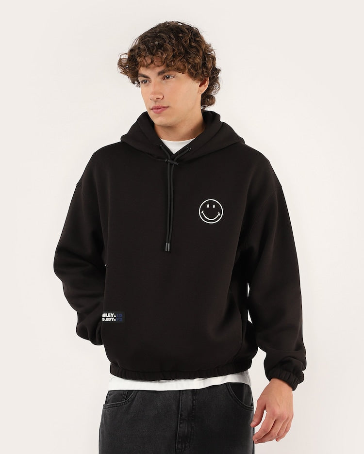 SMILEY Erkek normal sweatshirt - siyah | Smiley Şirketi