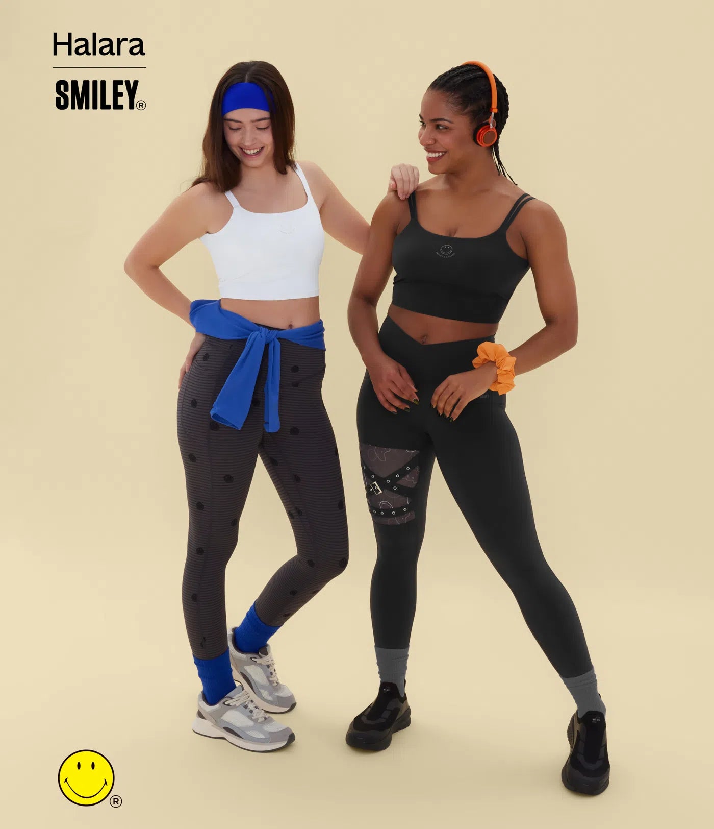 Halara X Smiley® Halara UltraSculpt™ Double Straps Twisted Backless Cropped Yoga Tank Top
