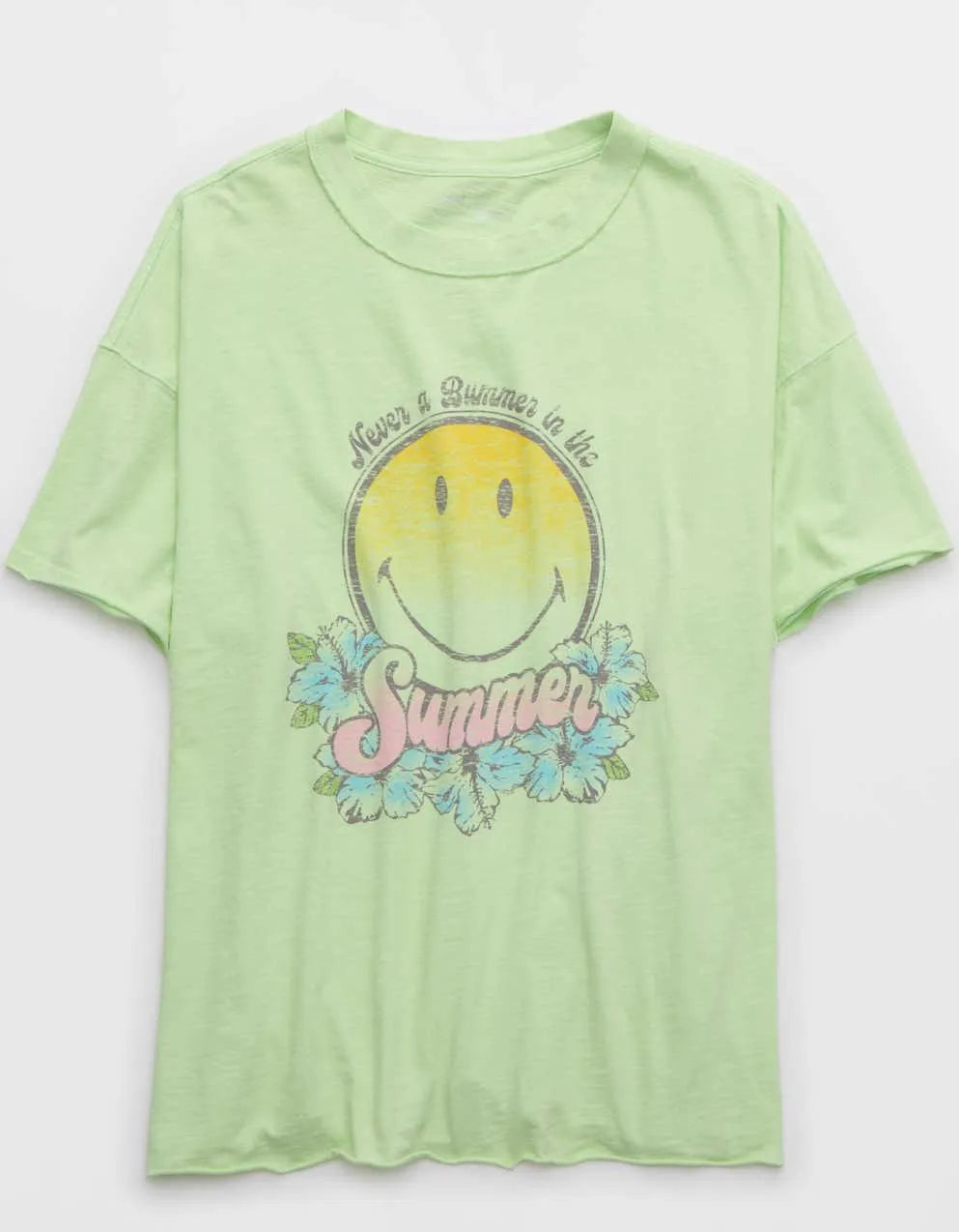 Aerie Smiley® Graphic Oversized Boyfriend T-Shirt