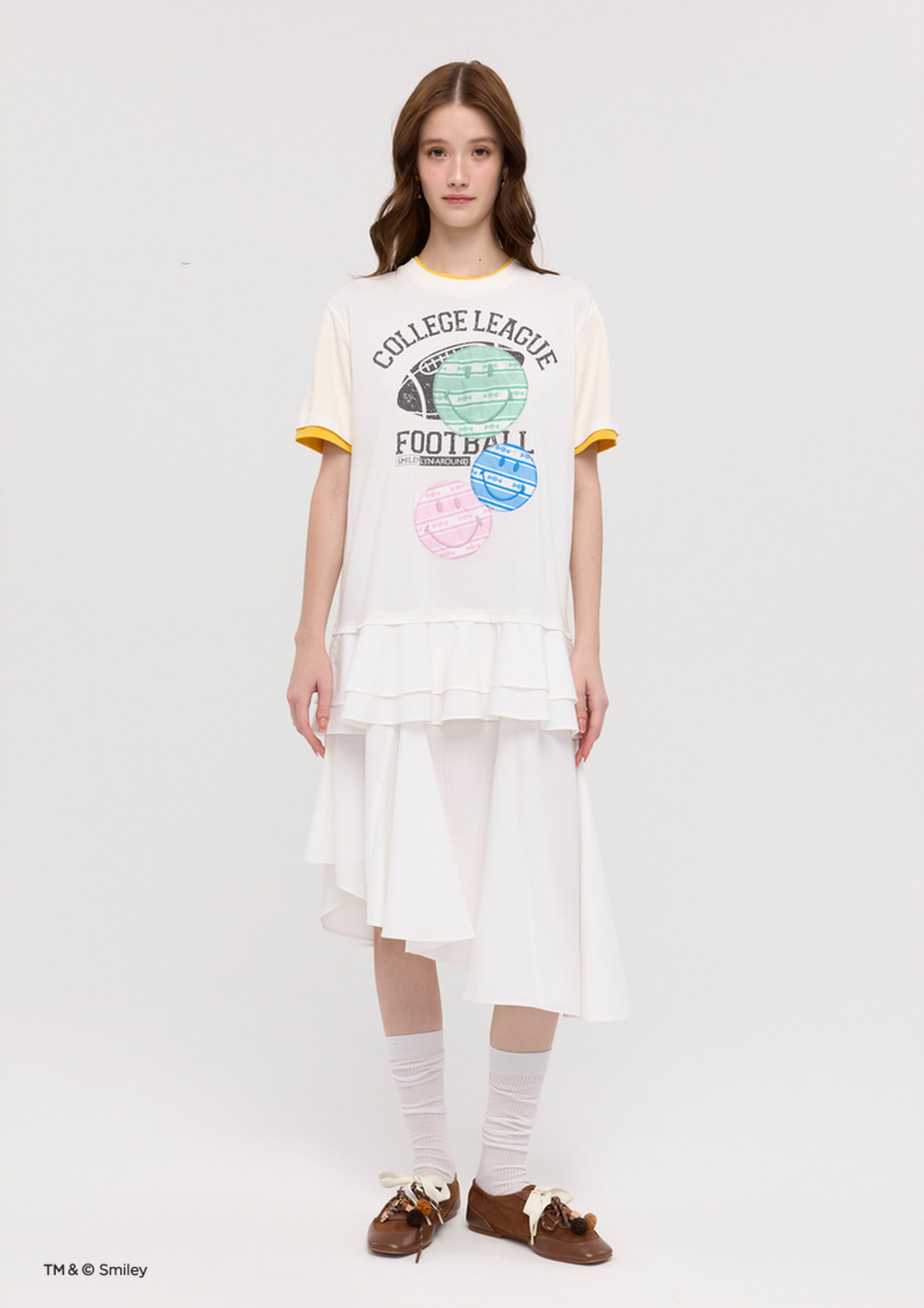 Graphic Print Mini Dress Lyn around x SMILEY