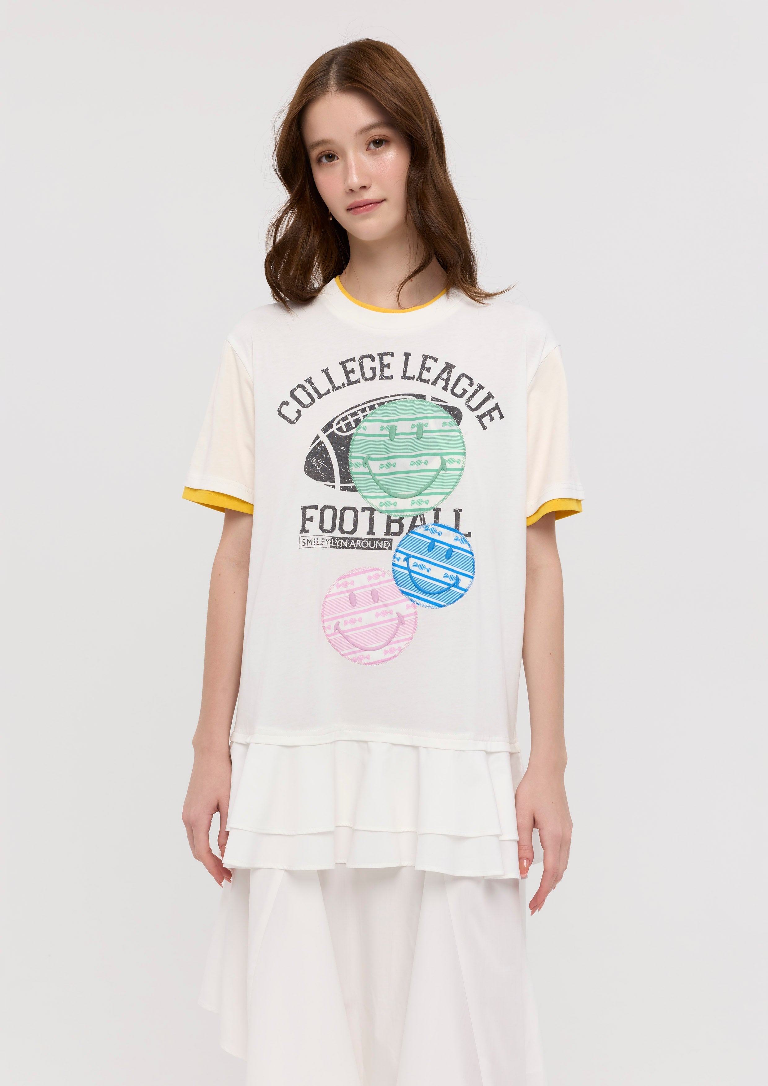 Graphic Print Mini Dress Lyn around x SMILEY