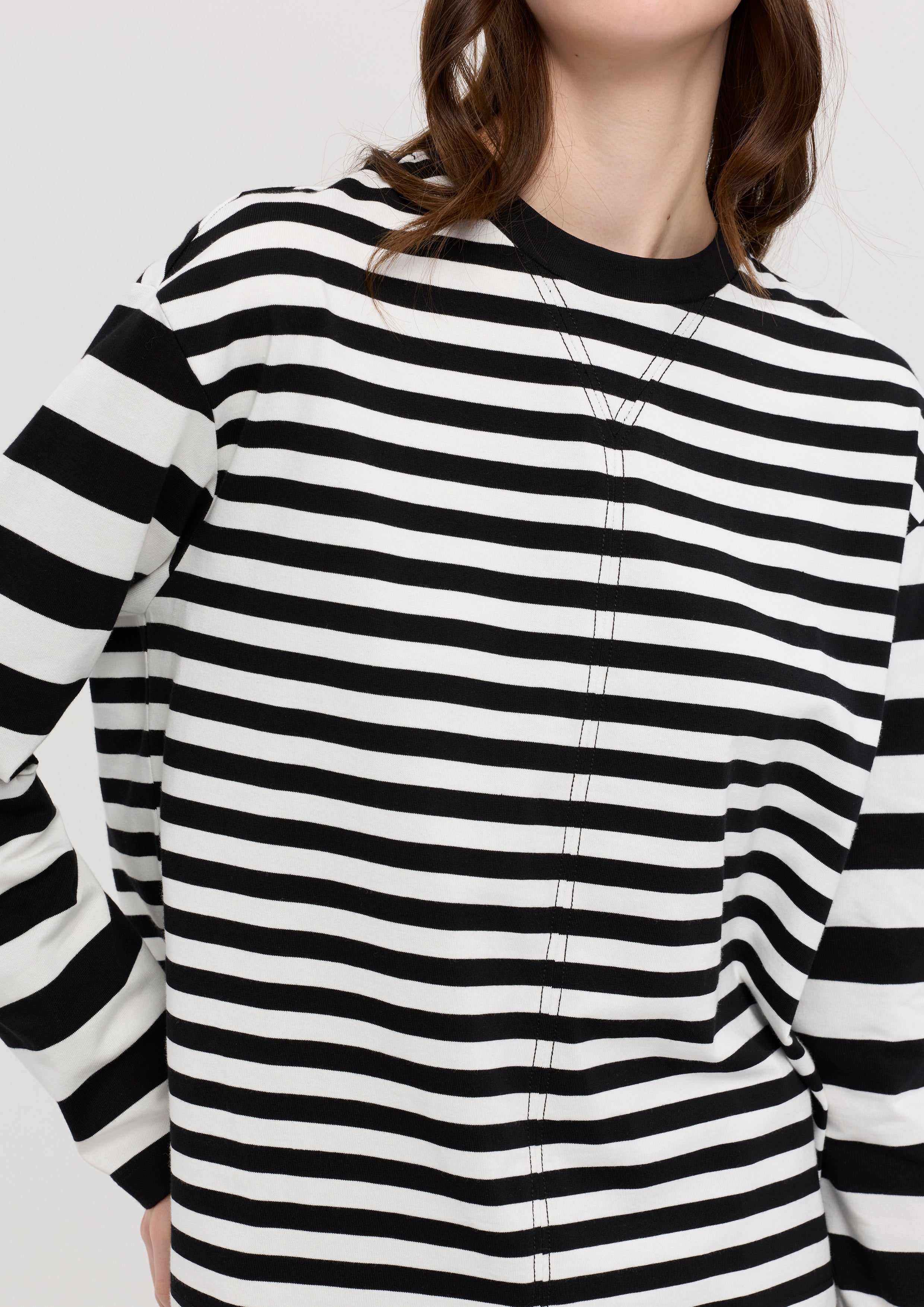 Long-sleeved striped shirt with patches, Lyn around x SMILEY collection.
