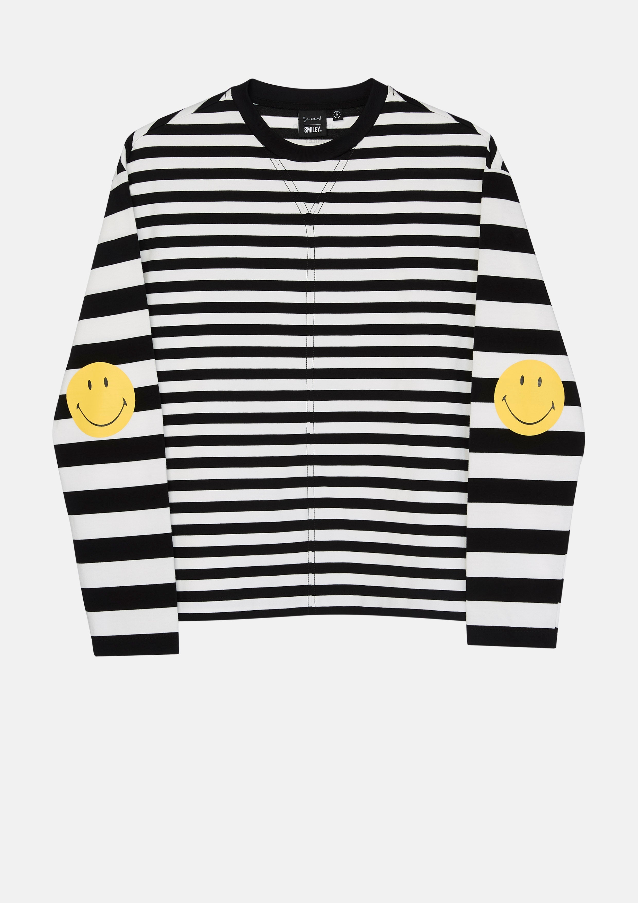 Long-sleeved striped shirt with patches, Lyn around x SMILEY collection.