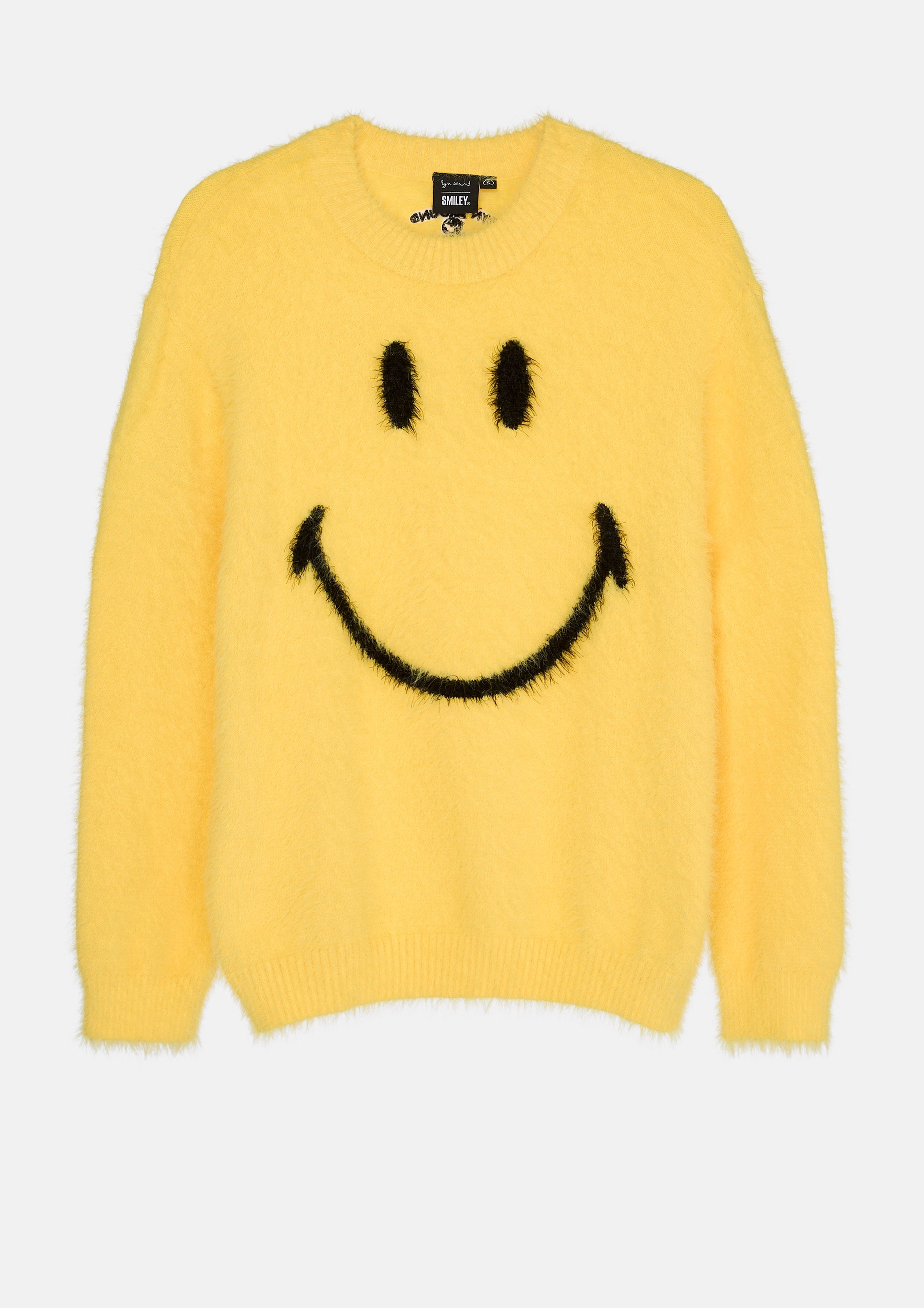 Long-sleeved knitted pullover with printed pattern, Lyn around x SMILEY collection.
