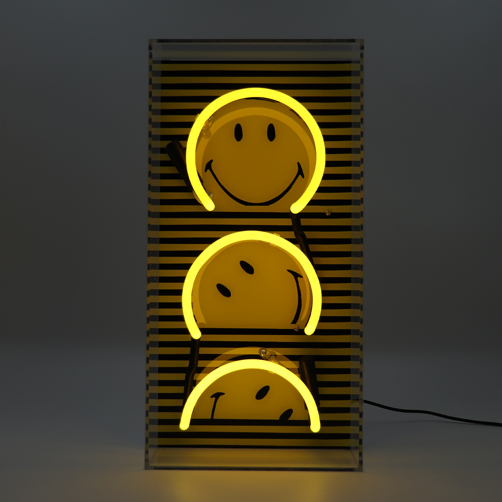Rise and Shine: The Original Smiley Acrylic Box Glass Neon