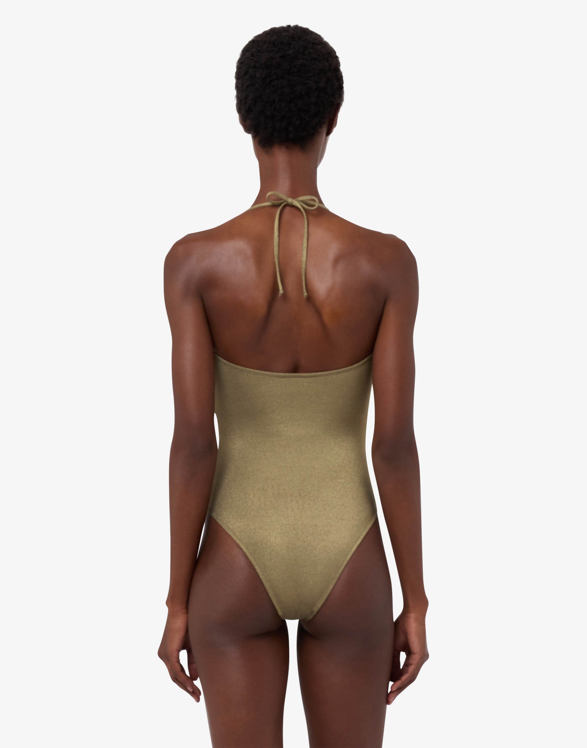 Smiley® lurex jersey one-piece swimsuit