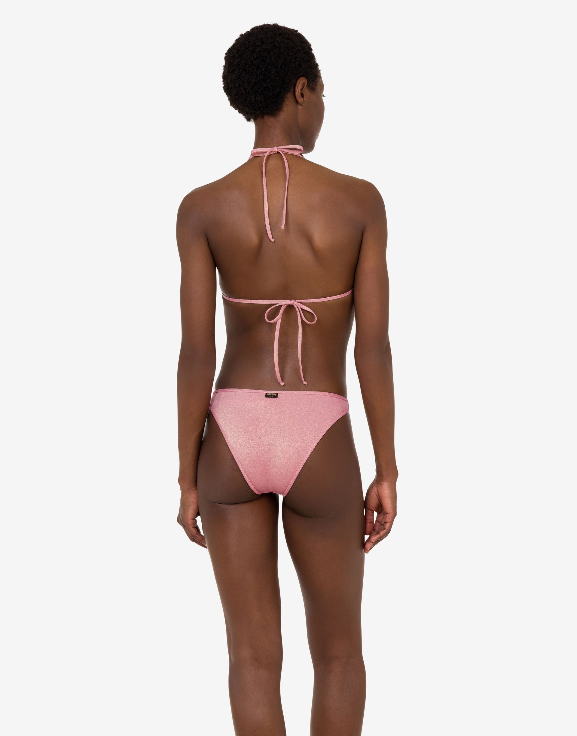 Smiley® lurex jersey triangle bikini top