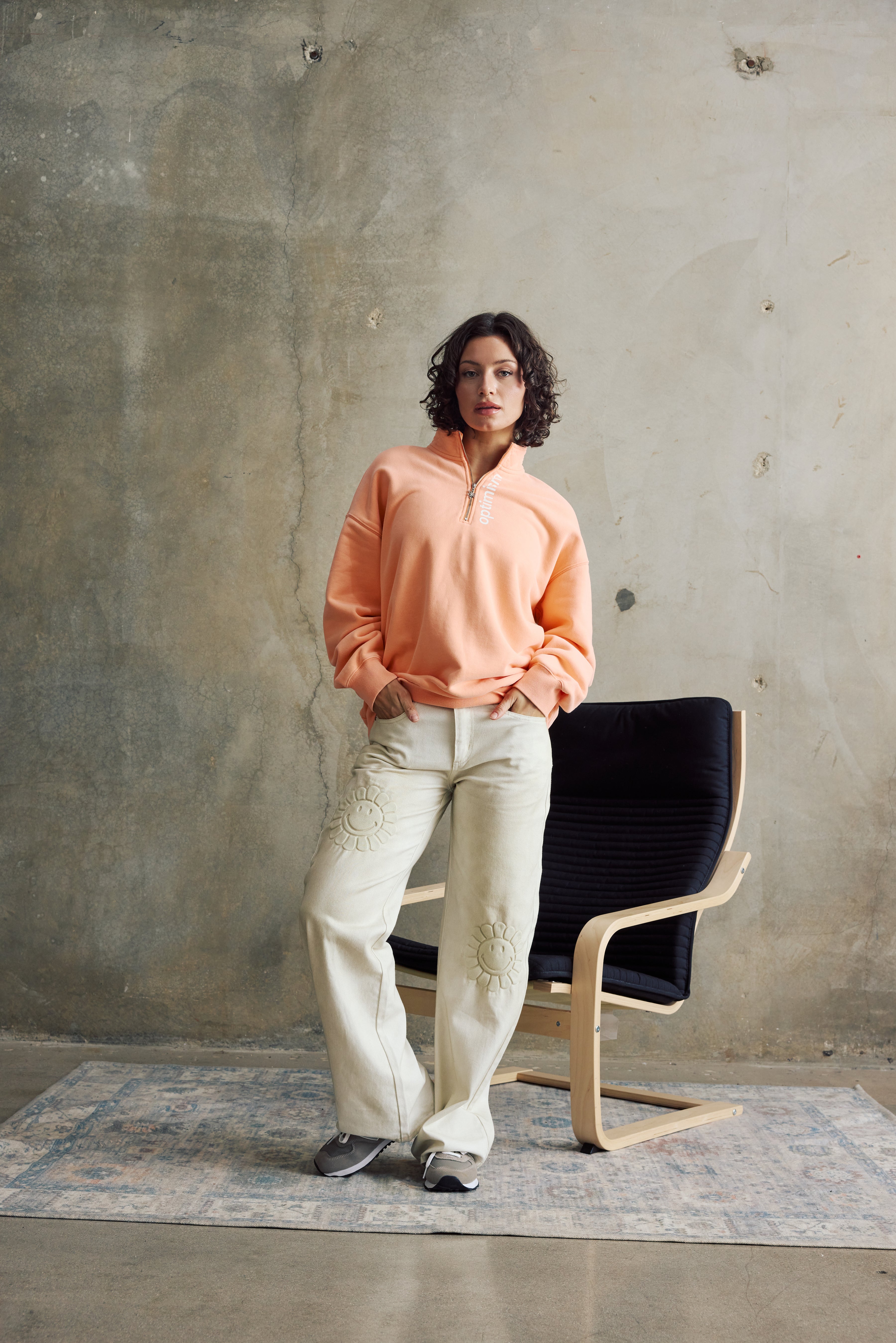 Smiley® Garden Straight Leg Jean, White