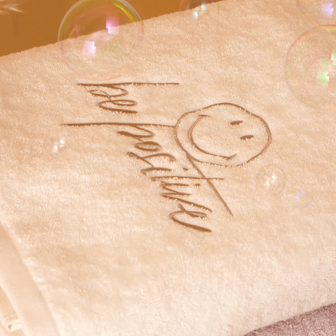 Biancoperla x Smiley® Be Positive Sponge Towel - All Colours